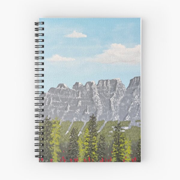 Item preview, Castle Mountain with Flowers designed and sold by Krista-Joan-Art.