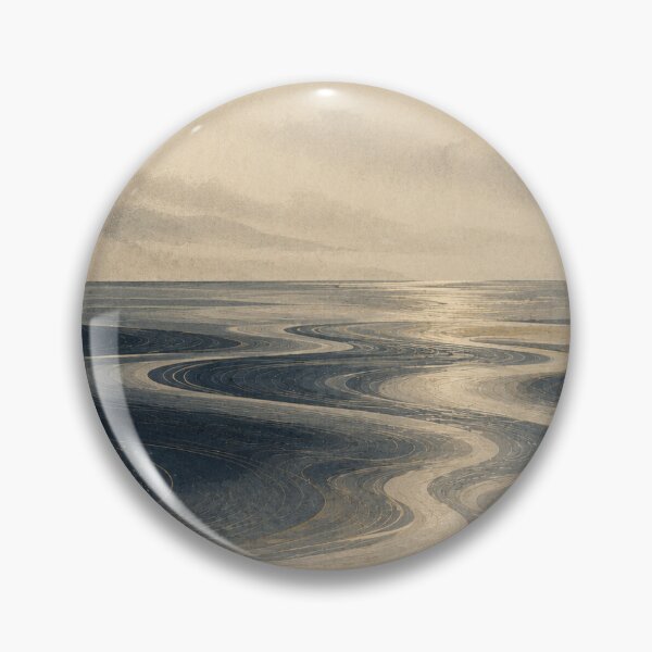 Item preview, Japanese Ocean Poster – Moonlit Tidal Lines Ukiyo-e Inspired Wall Art designed and sold by Yugen Veilshadow.