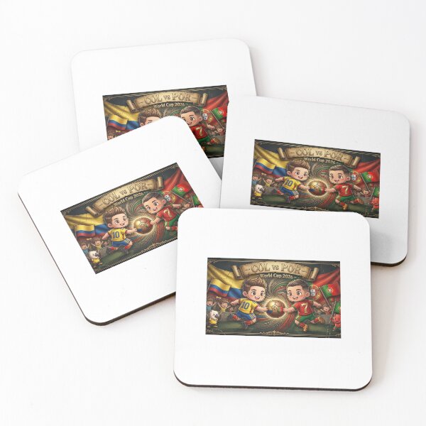Item preview, Colombia vs Portugal World Cup 2026 Chibi Vintage Sticker — COL POR Cute Soccer Fan Decal designed and sold by VikrantCreative.