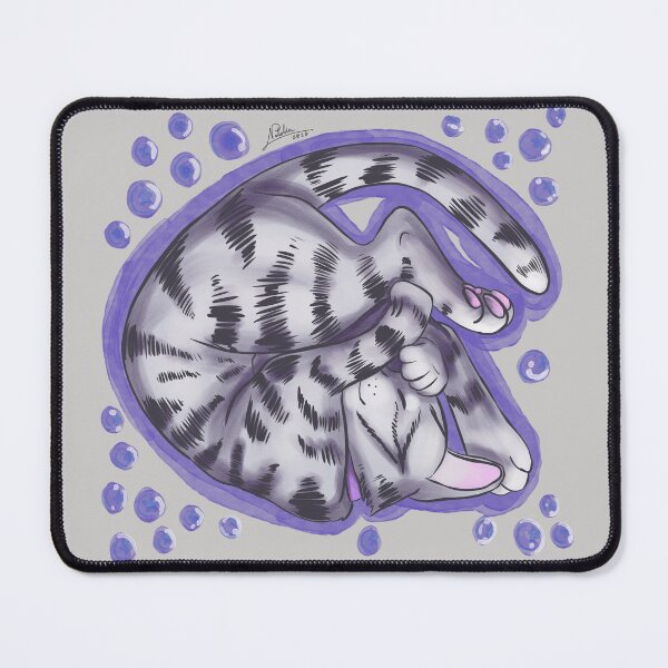 Item preview, A grey cat sleeping and dreaming designed and sold by Konopikyu.