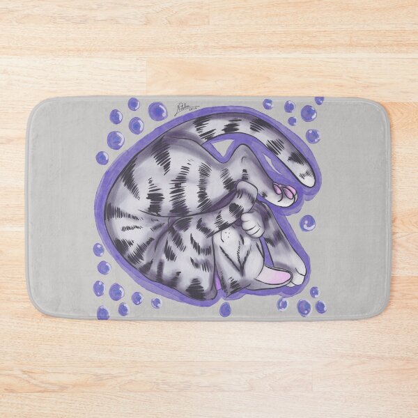 Item preview, A grey cat sleeping and dreaming designed and sold by Konopikyu.