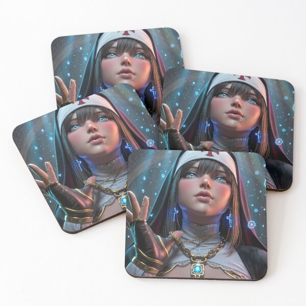Item preview, Magical Nun Fantasy Sorceress Art designed and sold by GalleryBrisArt.