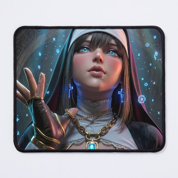 Item preview, Magical Nun Fantasy Sorceress Art designed and sold by GalleryBrisArt.