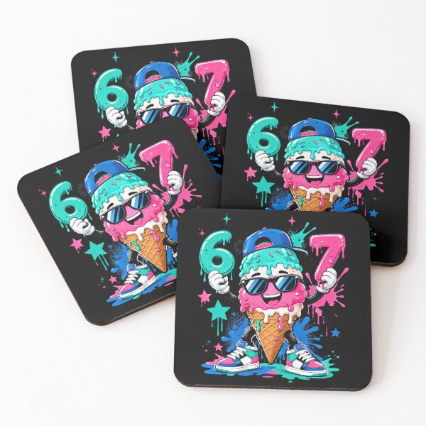Item preview, 6 7 Meme Ice Cream Drip Funny Ice Cream Dripping 67 designed and sold by Littermin.