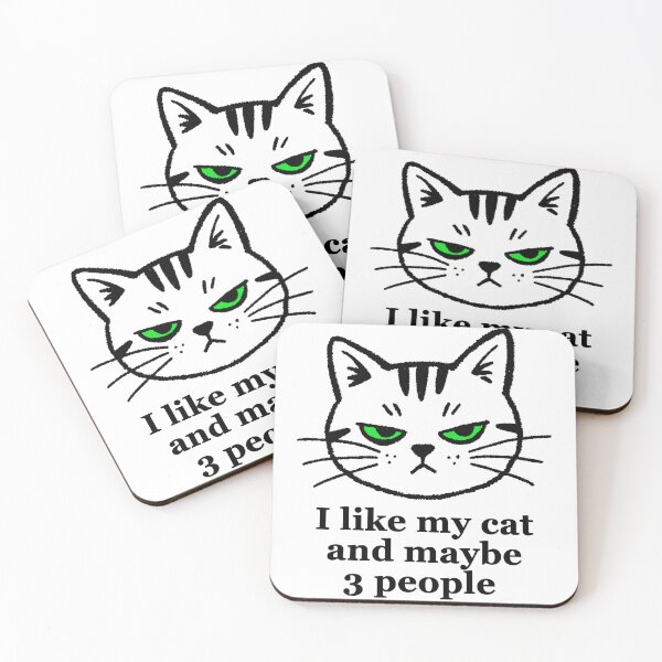 Item preview, I Like My Cat and Maybe 3 People  designed and sold by SugarCore.