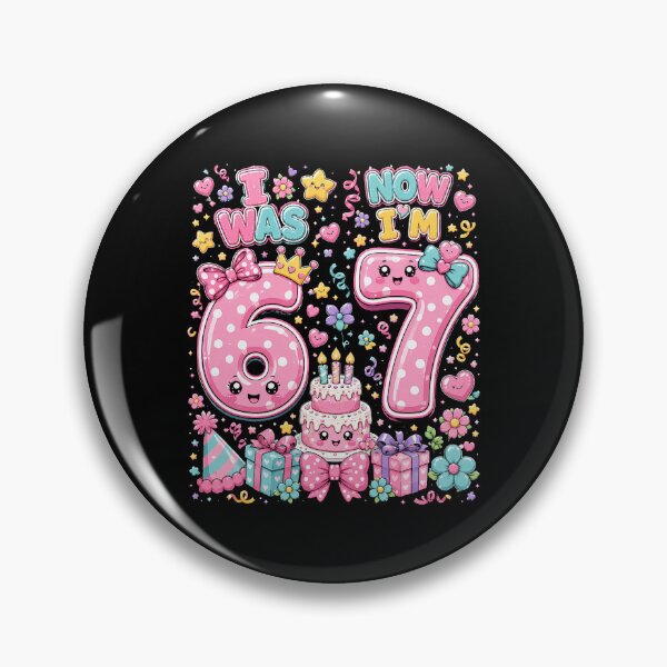 Item preview, I was 6 Now I'm 7 Year Old 7th Birthday Girls Kids designed and sold by Littermin.