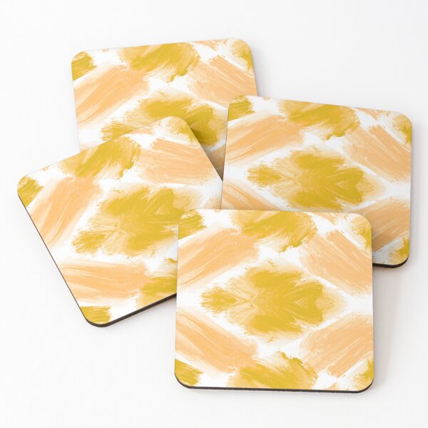 Item preview, Abstract Mustard Yellow Watercolor Brush Stroke Pattern designed and sold by ​Jyoti Digital Artist.