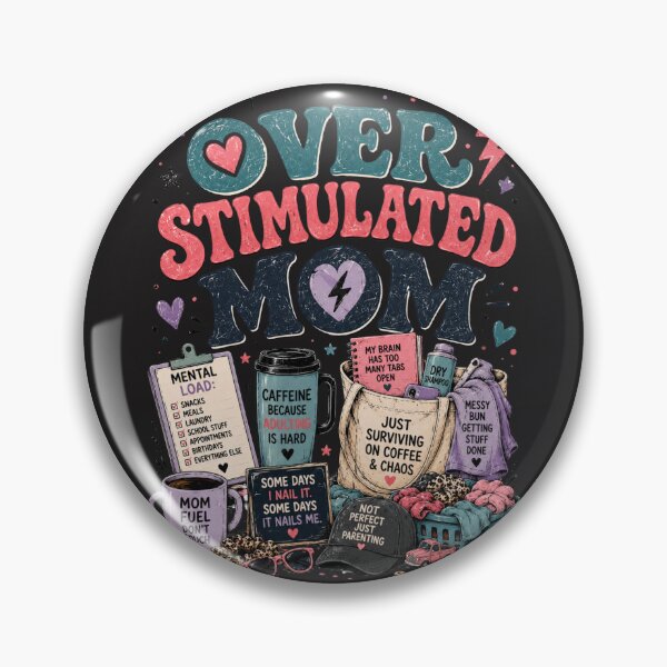 Item preview, Overstimulated Mom Messy Bun Doing My Best Tired Mama Funny Gift Shirt designed and sold by StyleGuru.