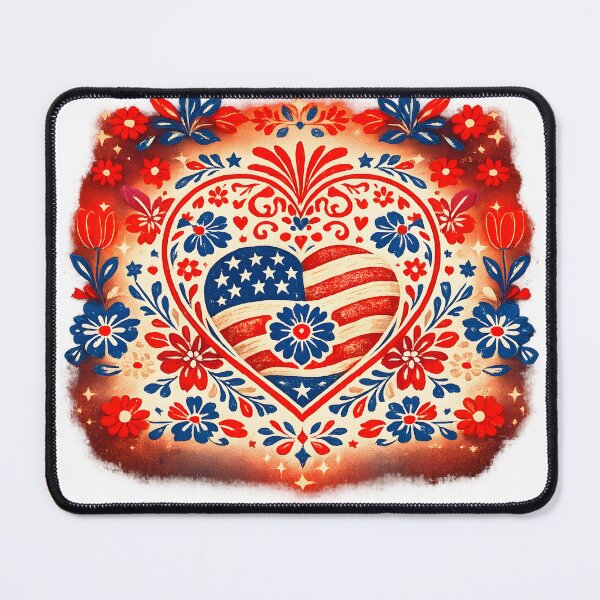 Item preview, Patriotic Heart Flowers designed and sold by RexNoise.