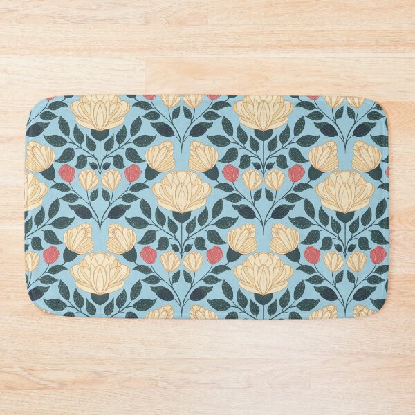 Item preview, Ivory and Pink Flowers Trellis Pattern designed and sold by Pinecone Place.