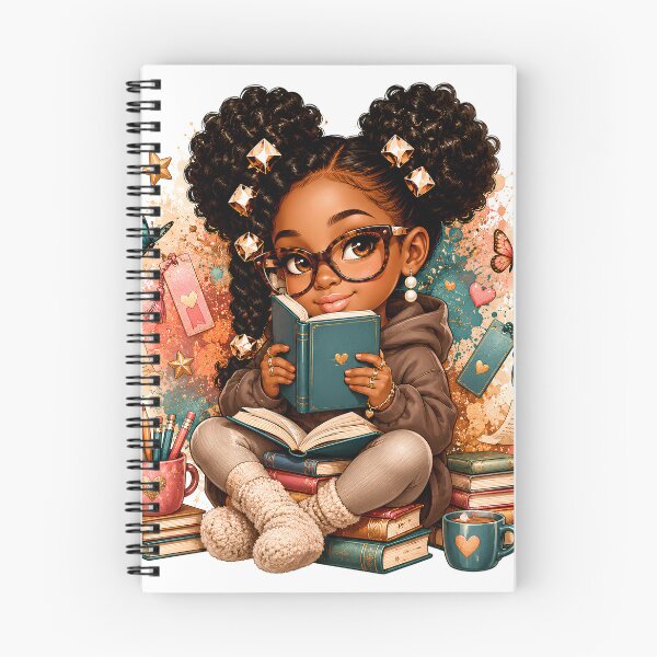 Item preview, Book Babe Cute Black Girl Reading Sticker | Cozy Reader | Book Lover | Reading Girl | Bibliophile designed and sold by overcomercrafts.