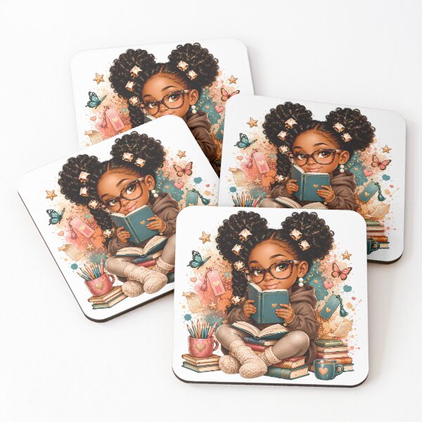 Item preview, Book Babe Cute Black Girl Reading Sticker | Cozy Reader | Book Lover | Reading Girl | Bibliophile designed and sold by overcomercrafts.