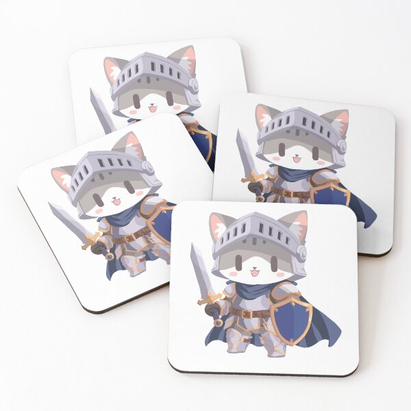 Artikelvorschau, Niedlicher Chibi-Katzenritter | Niedlicher Gamer-Katzen-Sticker | Kawaii-Gaming-Anime-Katzencharakter entworfen und verkauft von weeci.