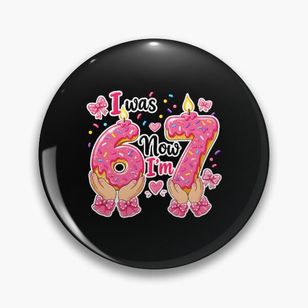 Item preview, I was 6 Now I'm 7 Cute Birthday Kids Meme Donut Party designed and sold by Littermin.