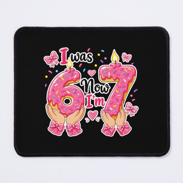 Item preview, I was 6 Now I'm 7 Cute Birthday Kids Meme Donut Party designed and sold by Littermin.