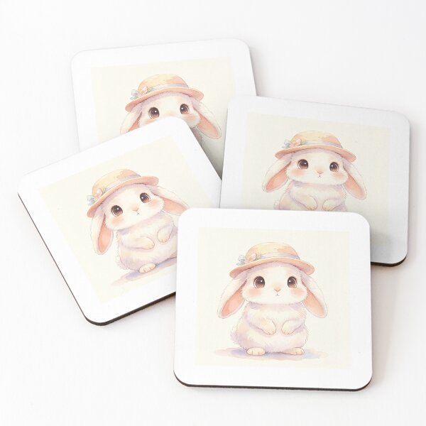 Item preview, Cute Bunny Rabbit With Lovely Hat designed and sold by onjirastudio7.