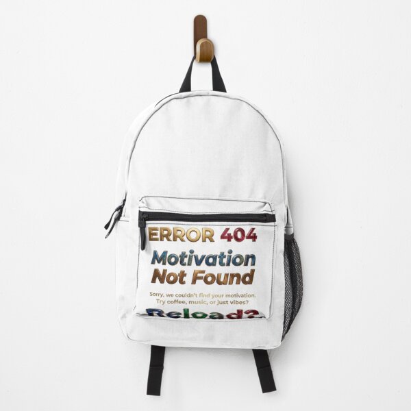 Item preview, Error 404 Motivation Not Found Funny Tech Quote designed and sold by Northern Glow Art.