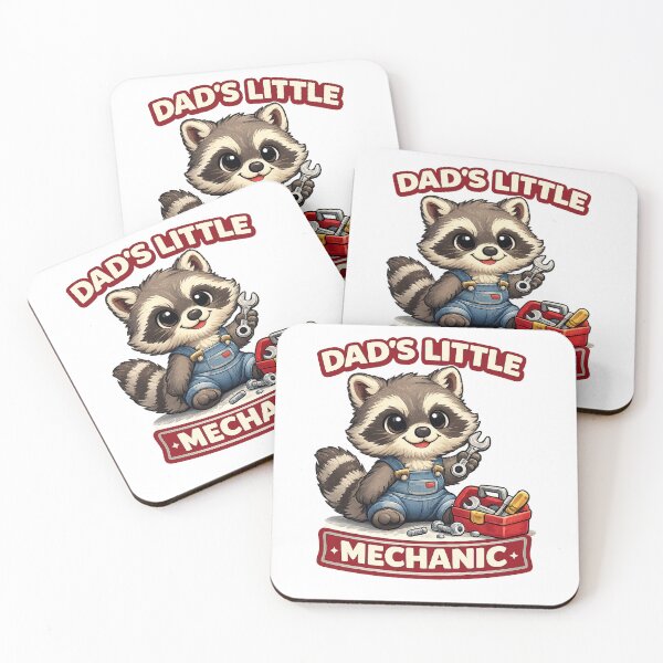 Item preview, Dad's Little Mechanic Cute Baby Raccoon designed and sold by EastEndTownie.
