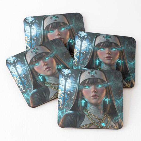 Item preview, Magical Nun Fantasy Sorceress Art designed and sold by GalleryBrisArt.