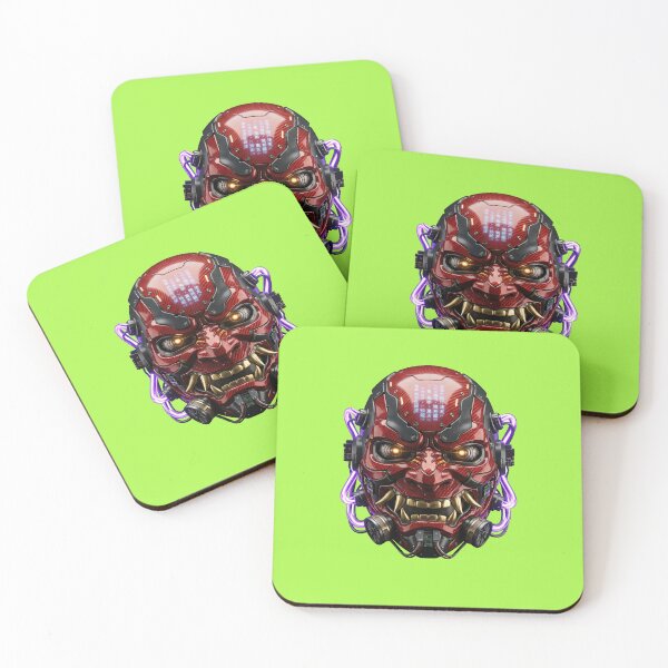 Item preview, Cyberpunk Oni Mask Futuristic Samurai Art designed and sold by Utopian-Magic.