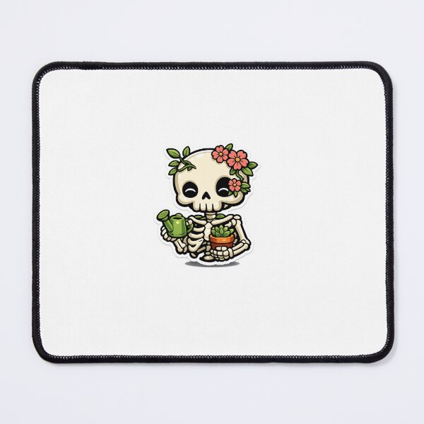 Item preview, Cute Kawaii Floral Skeleton Gardener Sticker designed and sold by naruto4925.