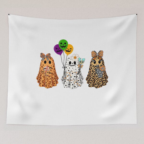 Item preview, Cute Animal Print Halloween Ghosts with Drinks and Balloons Graphic designed and sold by VibranPalette.