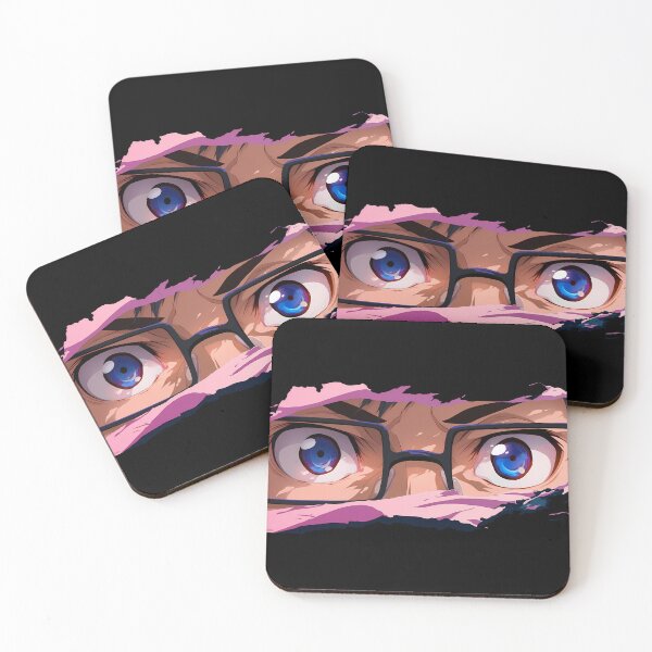 Item preview, Yukio Okumura Blue Exorcist Blue Eyes Glasses Torn Paper Peek designed and sold by PMartistStudio.