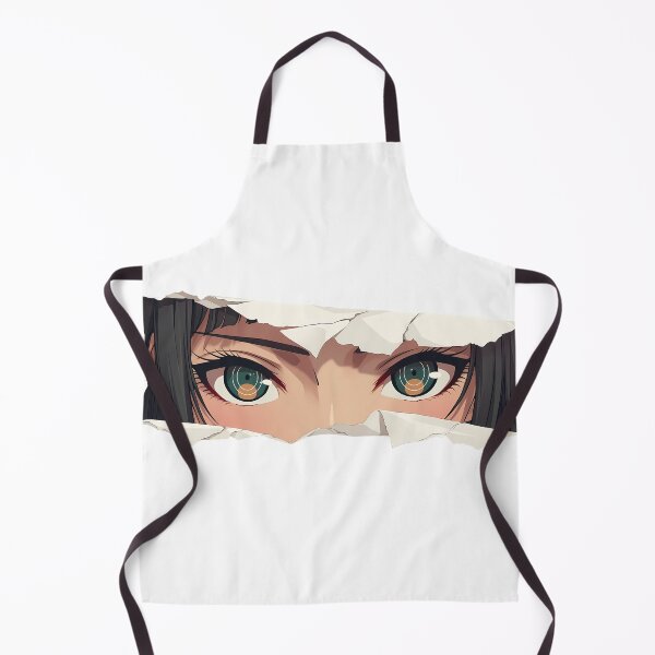 Item preview, Maki Harukawa Danganronpa Green Eyes Stoic Peeker Torn Paper designed and sold by PMartistStudio.