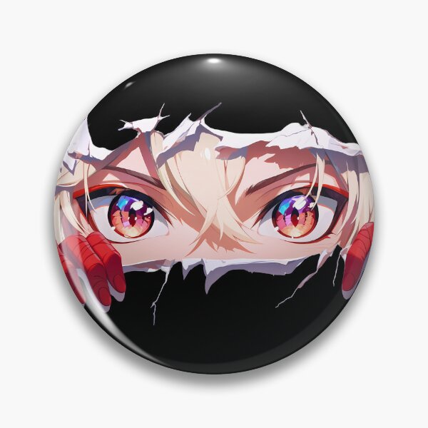 Item preview, Kazuha Genshin Impact Calm Eyes Peeking Torn Paper Closeup designed and sold by PMartistStudio.