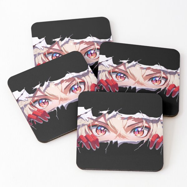 Item preview, Kazuha Genshin Impact Calm Eyes Peeking Torn Paper Closeup designed and sold by PMartistStudio.