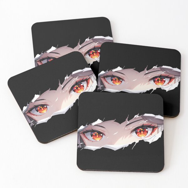 Item preview, Ningguang Genshin Impact Red Eyes Torn Paper Peek Closeup designed and sold by PMartistStudio.
