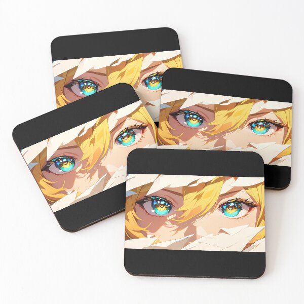 Item preview, Yanfei Genshin Impact Torn Paper Peeking Fiery Eyes designed and sold by PMartistStudio.
