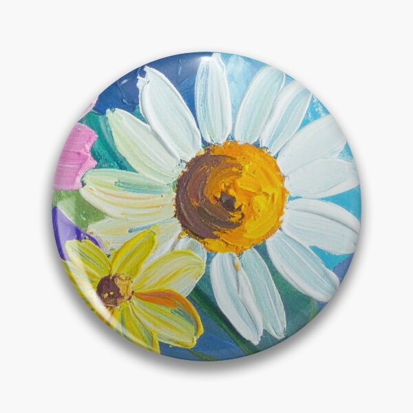 Item preview, Blue Sky Bloom: Textured Daisy & Wildflowers designed and sold by LiveLearnCreate.