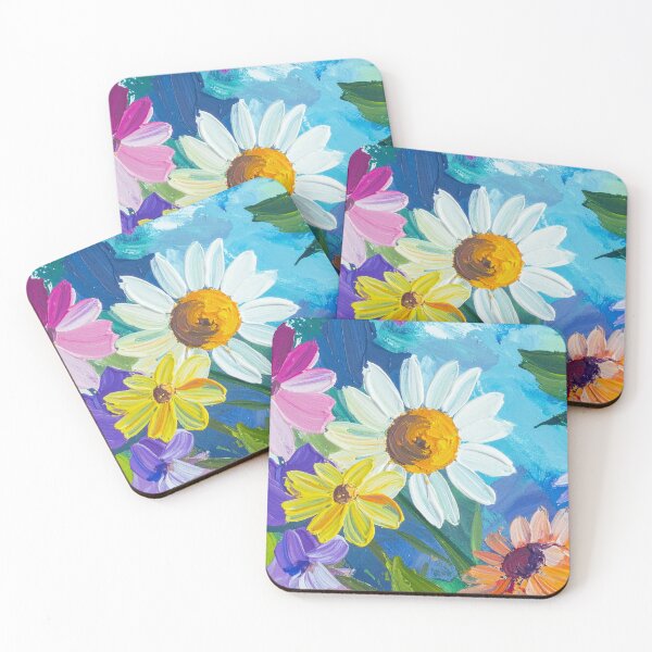 Item preview, Blue Sky Bloom: Textured Daisy & Wildflowers designed and sold by LiveLearnCreate.