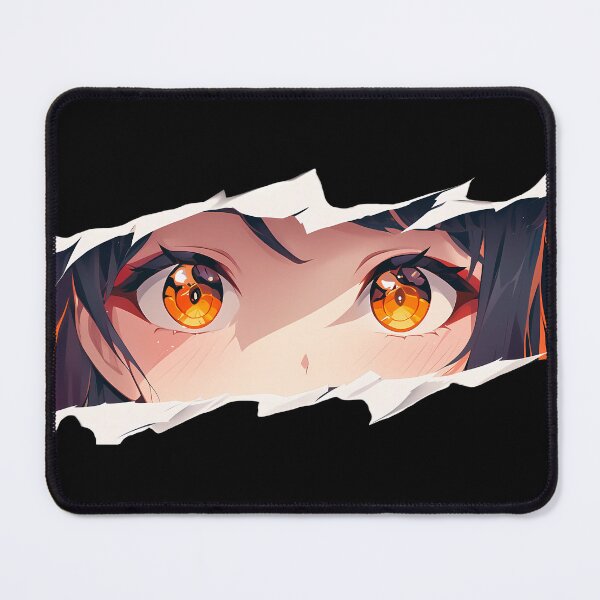 Item preview, Kujou Sara Genshin Impact Orange Eyes Torn Paper Peek designed and sold by PMartistStudio.