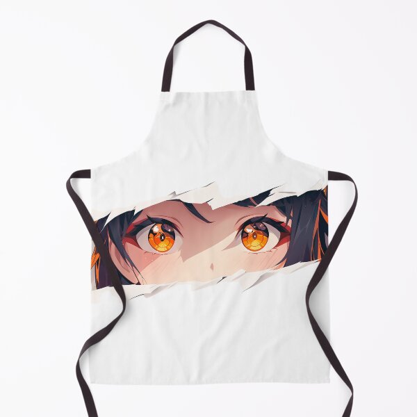Item preview, Kujou Sara Genshin Impact Orange Eyes Torn Paper Peek designed and sold by PMartistStudio.