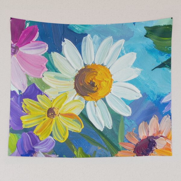 Item preview, Blue Sky Bloom: Textured Daisy & Wildflowers designed and sold by LiveLearnCreate.