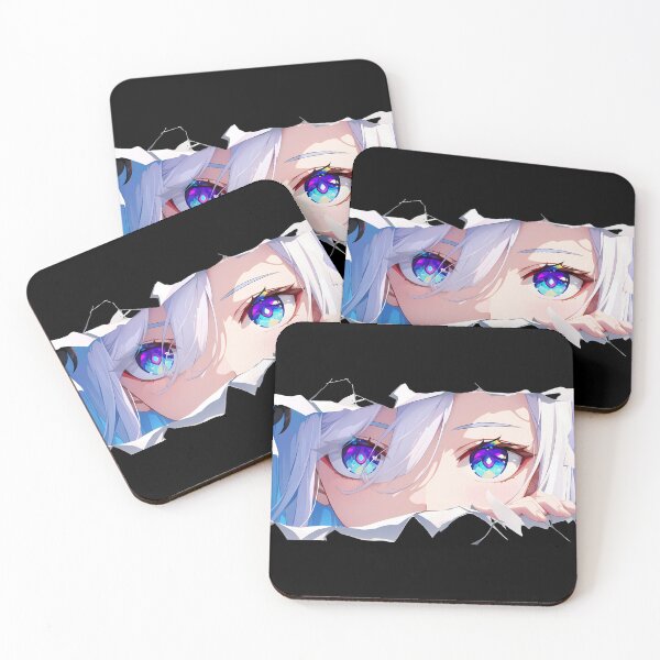Item preview, Shenhe Genshin Impact Blue Eyes Peeking Through Torn Paper designed and sold by PMartistStudio.