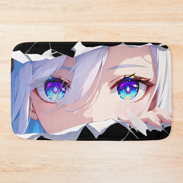 Item preview, Shenhe Genshin Impact Blue Eyes Peeking Through Torn Paper designed and sold by PMartistStudio.