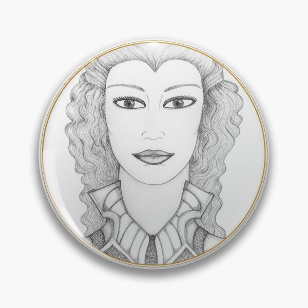 Item preview, Golden Circle Pencil Portrait Woman designed and sold by mimiartes.