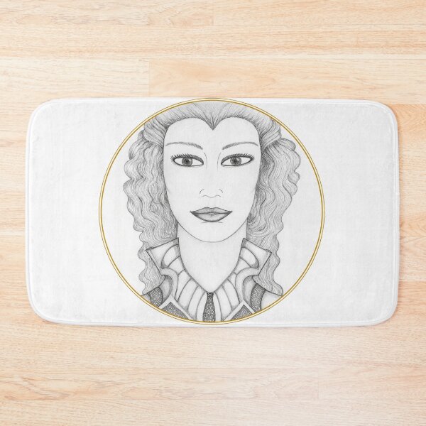 Item preview, Golden Circle Pencil Portrait Woman designed and sold by mimiartes.