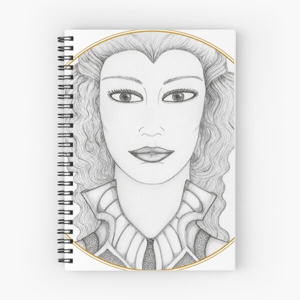 Item preview, Golden Circle Pencil Portrait Woman designed and sold by mimiartes.