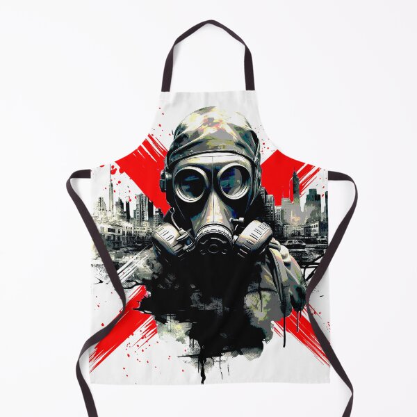 Item preview, Urban Industrial Dystopian Cyberpunk Man Wearing Gas Mask designed and sold by DEC02.