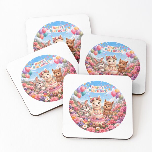 Item preview, Cute Baby Llama Birthday Party in a Flower Garden | Kawaii Animal Celebration Design designed and sold by Celebrate & Sparkle.
