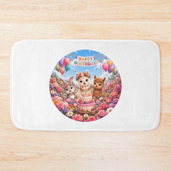 Item preview, Cute Baby Llama Birthday Party in a Flower Garden | Kawaii Animal Celebration Design designed and sold by Celebrate & Sparkle.