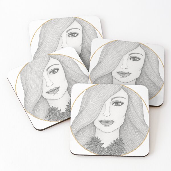 Item preview, Elegant Half Covered Face Art designed and sold by mimiartes.