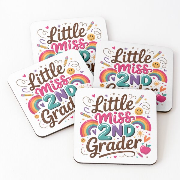 Item preview, Little Miss 2nd Grade First Day of Second Grade Cute Girls T-Shirt designed and sold by DArtfulStudio.