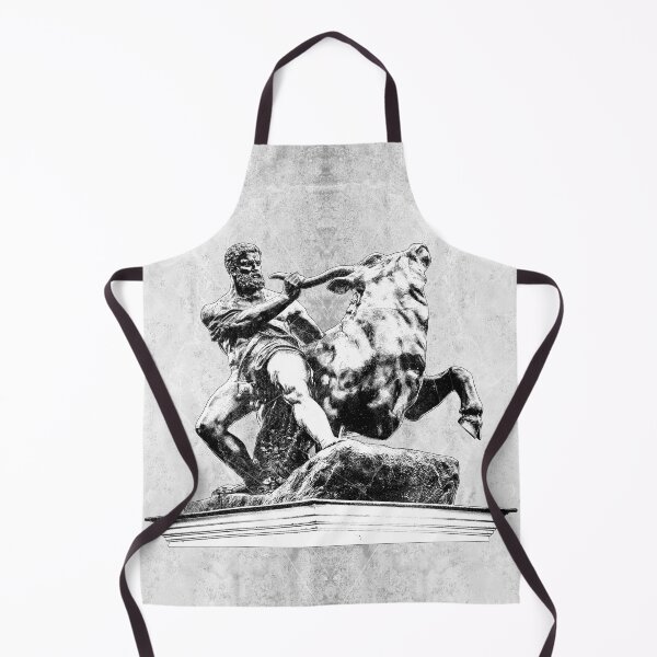 Item preview, Hercules Taming Cretan Bull Classical Sculpture Dark Mythology Art designed and sold by Ghoul Enterprises.