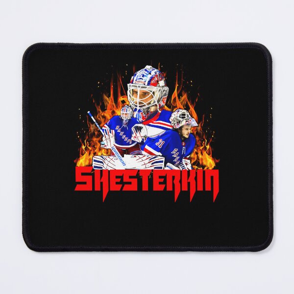 Item preview, Ice Hockey Goalie Action Collage Featuring Flashing Fire Background designed and sold by theK-POPprints.