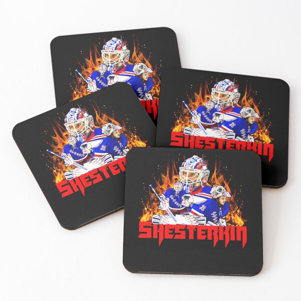 Item preview, Ice Hockey Goalie Action Collage Featuring Flashing Fire Background designed and sold by theK-POPprints.